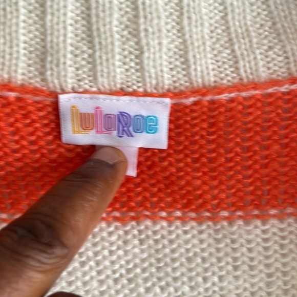 NWOT LULAROE multi color button down Sweater. - Picture 6 of 8